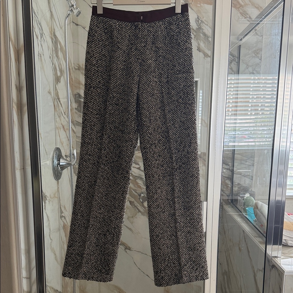 LK Bennett Black and White Tweed Pants